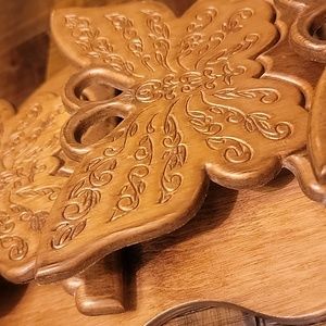 Vintage wooden butterfly mail organizer/wall decor/key hook.